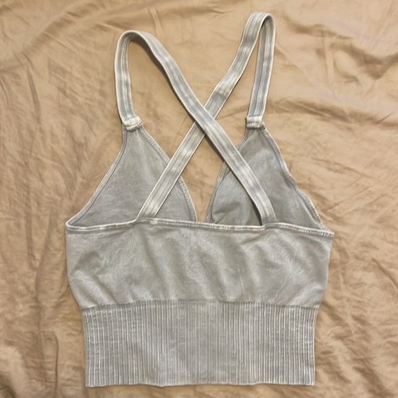 Free People Good Karma Crop Tank ICE GREY - Picture 3 of 7